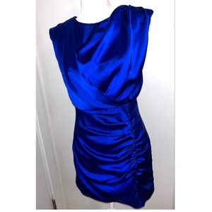 Blue Dress/ Wedding guest Dress/ Baby Shower Dress/ Silk Dress/ Sleeveless Dress